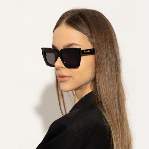 ?️ New Bottega Veneta BV1212S 001 Sunglasses - Black Frame, Grey Lenses main image 8